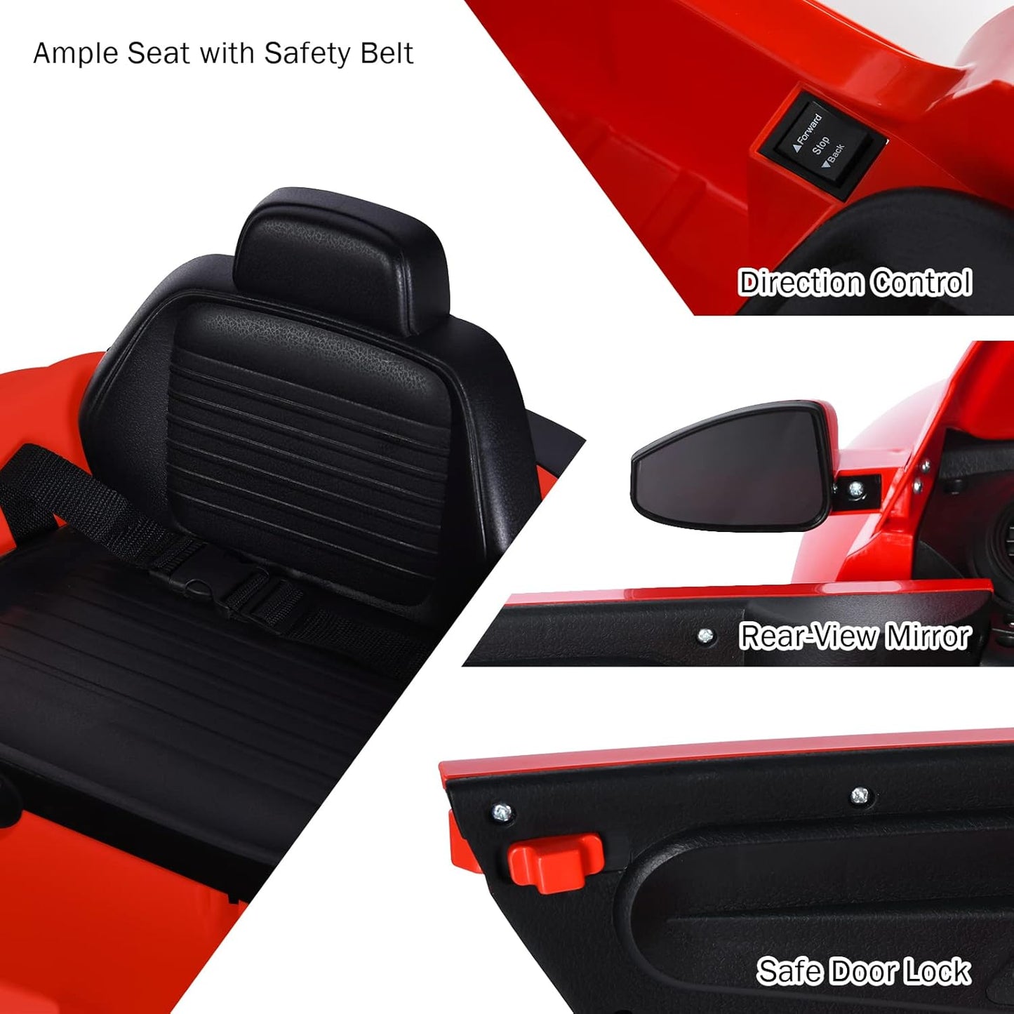 Costzon Ride on Car, 12V Licensed Volkswagen Beetle Battery Powered Vehicle w/Remote Control, Spring Suspension, Lights, USB, Horn, Music, 4 Wheeler for Boy Girl Gift, Electric Car for Kids (Red)