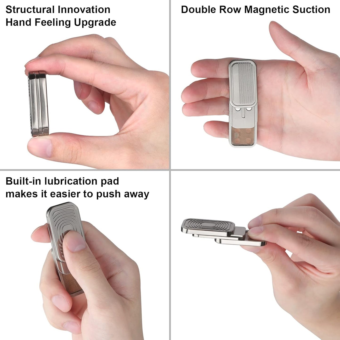 Magnetic Fidget Slider,Office Desk Adult Fidget Toys,Metal Push Card Stress Relief Toy,Magnetic Fidget Toy for Autism ADHD Special Needs