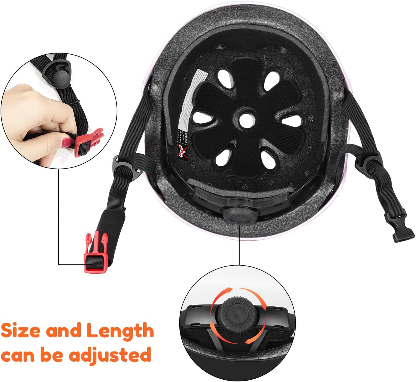 Kids Helmet, Toddler Adjustable Kids Ages 3-8 Years Old Boys Girls Multi-Sports Safety