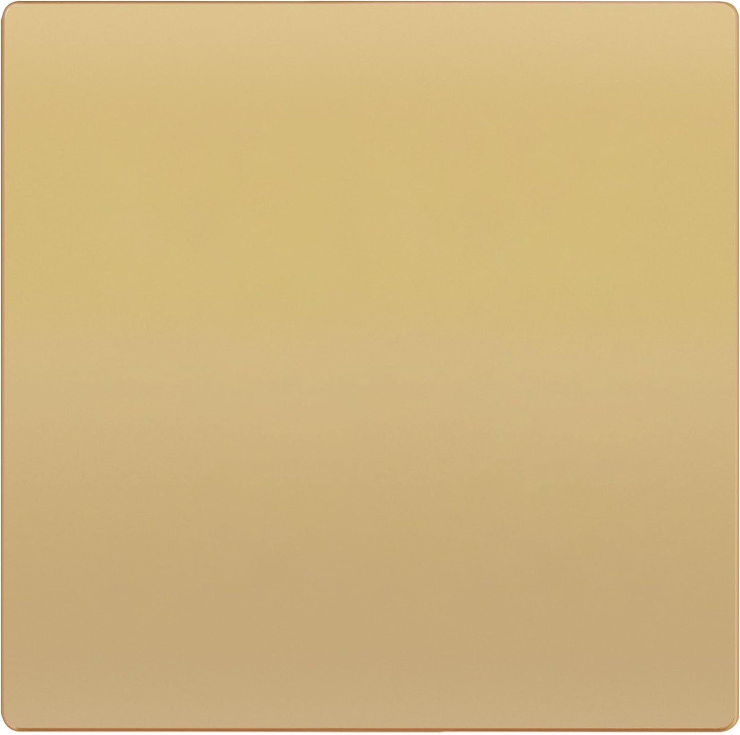 TG Screwless Double Blank Wall Plate, Child Safe Blank Device Outlet Cover, Mid-Size 2-Gang 4.88" H x 4.92" L, Polycarbonate Thermoplastic, UL Listed, SP-MB2-GD, Gold (1 Pack)