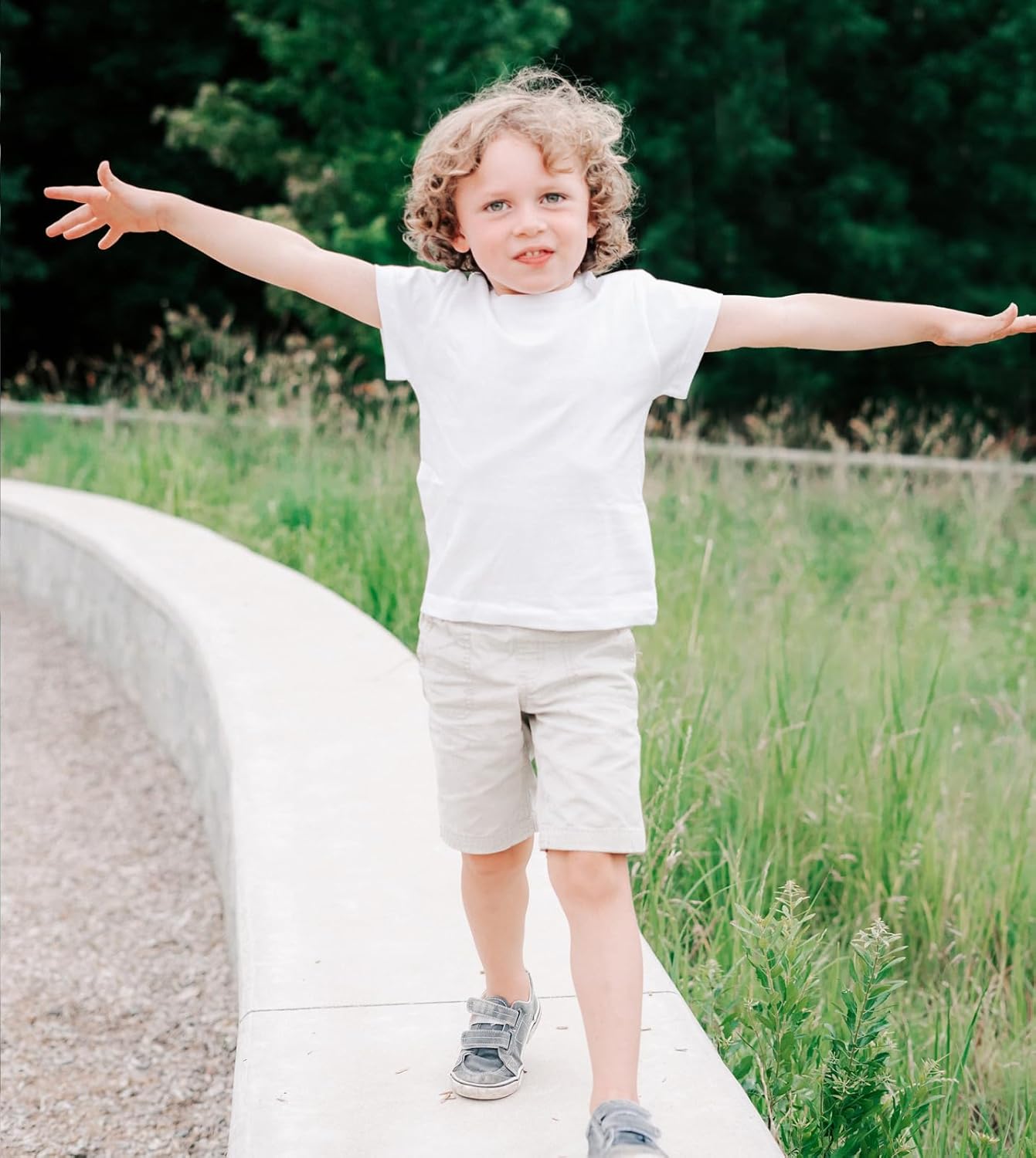 LAPASA Kids T-Shirts Short Sleeve (4 Pack) 100% Cotton Plain Top Tees Boy & Girl Unisex Toddler Children Tie Dye Summer K01