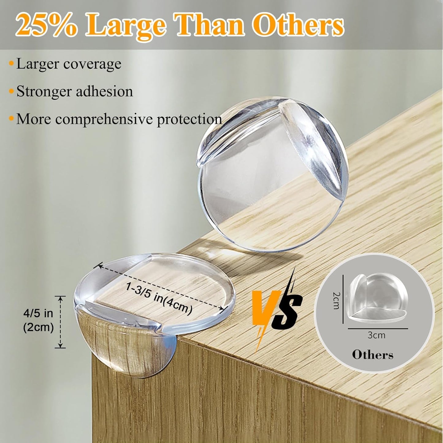 12 Pack Corner Protectors for Baby, Clear Corner Guards Protector Furniture Corner & Edges Safety Bumpers Cushion, Round, 1.6x1.6x0.8 in