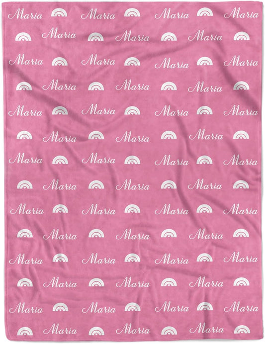 Personalized Baby Blanket for Girl Custom Name Blanket for Girl Newborn New Mom Customized Gifts for Baby Shower Christmas Birthday