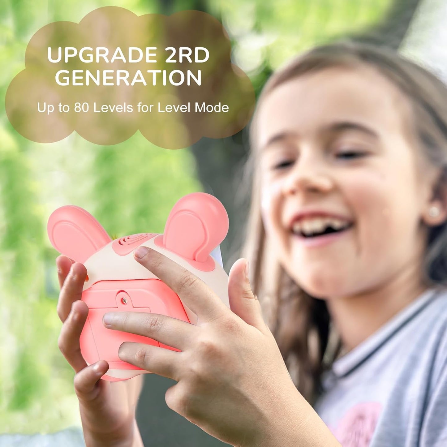 Fast Push Game, Stocking Stuffers for Kids 8-12, Fidget Toys for Kids, Fast Push Bubble Game, Pop Game It Fidget Sensory Toys, Christmas Birthday Gifts for 3-12 Year Old Girls Boys (Pink Rabbit)