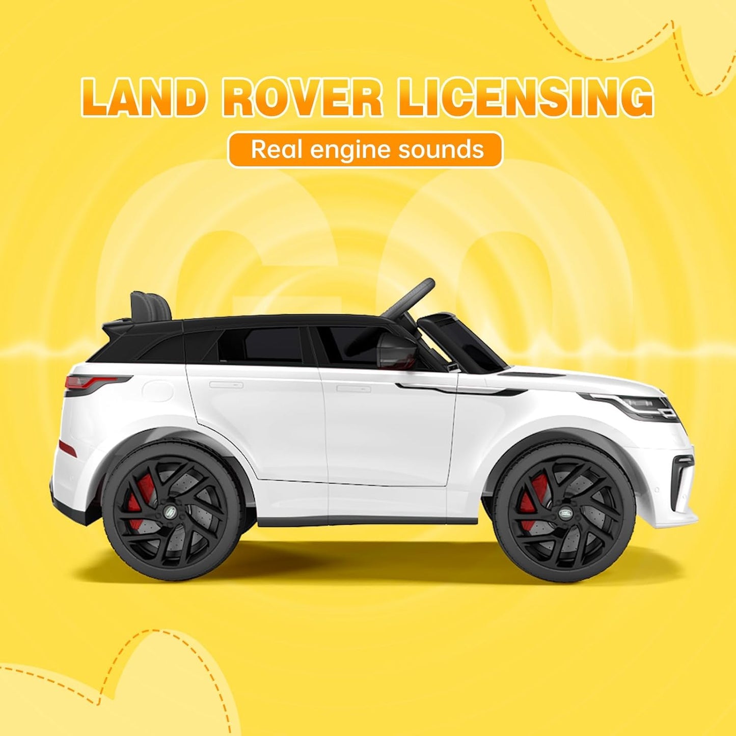 Kids Ride On Car with Remote, Licensed Land Rover Electric Car, Ride On Toys for Kids 3-8 with Mp3 Player, Rocking, Pull Rod