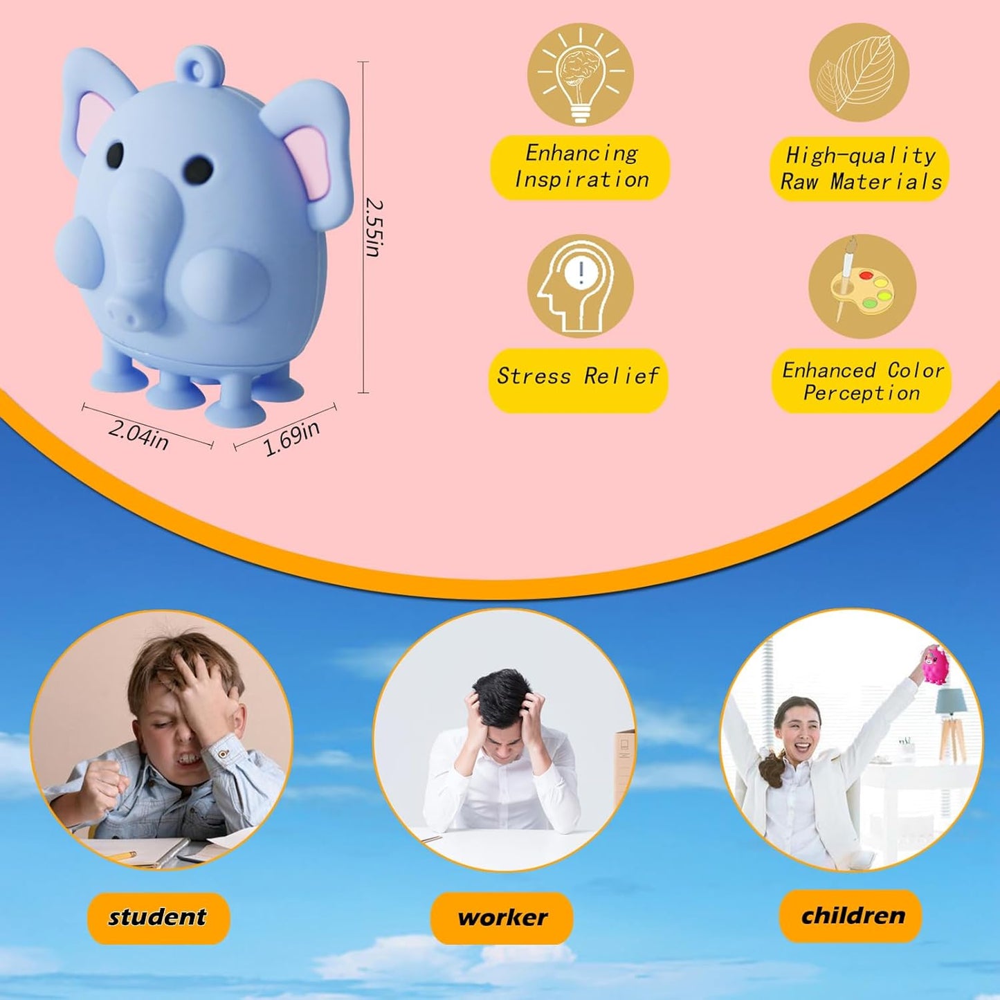 24 Pack Animal Pop Party Favors for Kids,3D Pop Animals Fidget Toys,Birthday Party Favors,Goodie Bag Stuffers,Bath Suction Toys,Treasure Box Toys,Kids Prizes