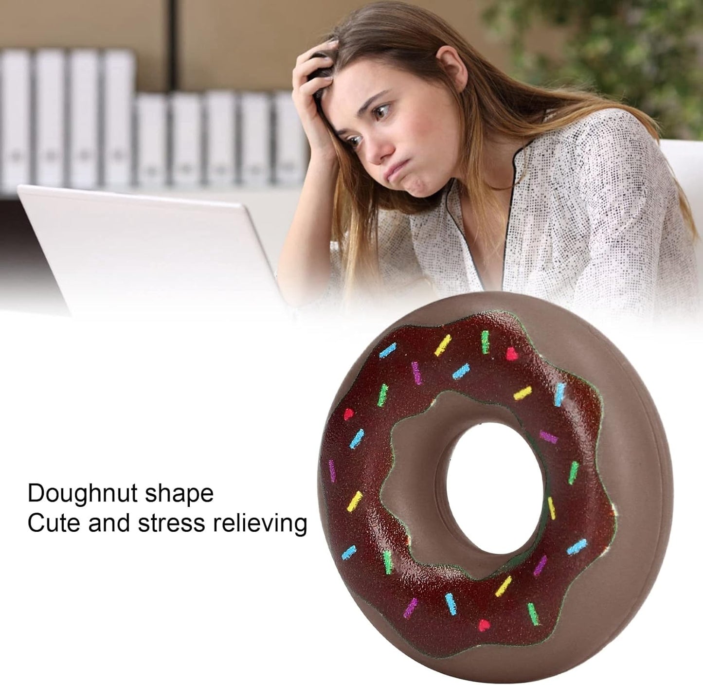 VBESTLIFE Magnetic Fidget Toy, Doughnut Finger Fidget Slider Toy Anxiety Pressure Relieving Fidget Slider Toy Fidget for Adults Kids Fidget Toys (Brown)