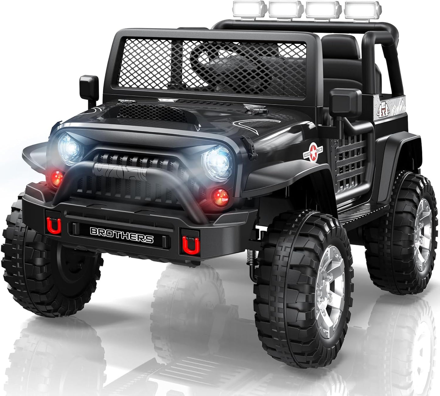 L8 2 Seater Ride On Car, 12V Kids Electric Car w/Remote Control, 4-Wheel Suspension, Bluetooth Speaker, Multi Music Modes, 3 Speeds, LED Lights, Xmas & Birthday Gift Ideas for Kids Ages 3+