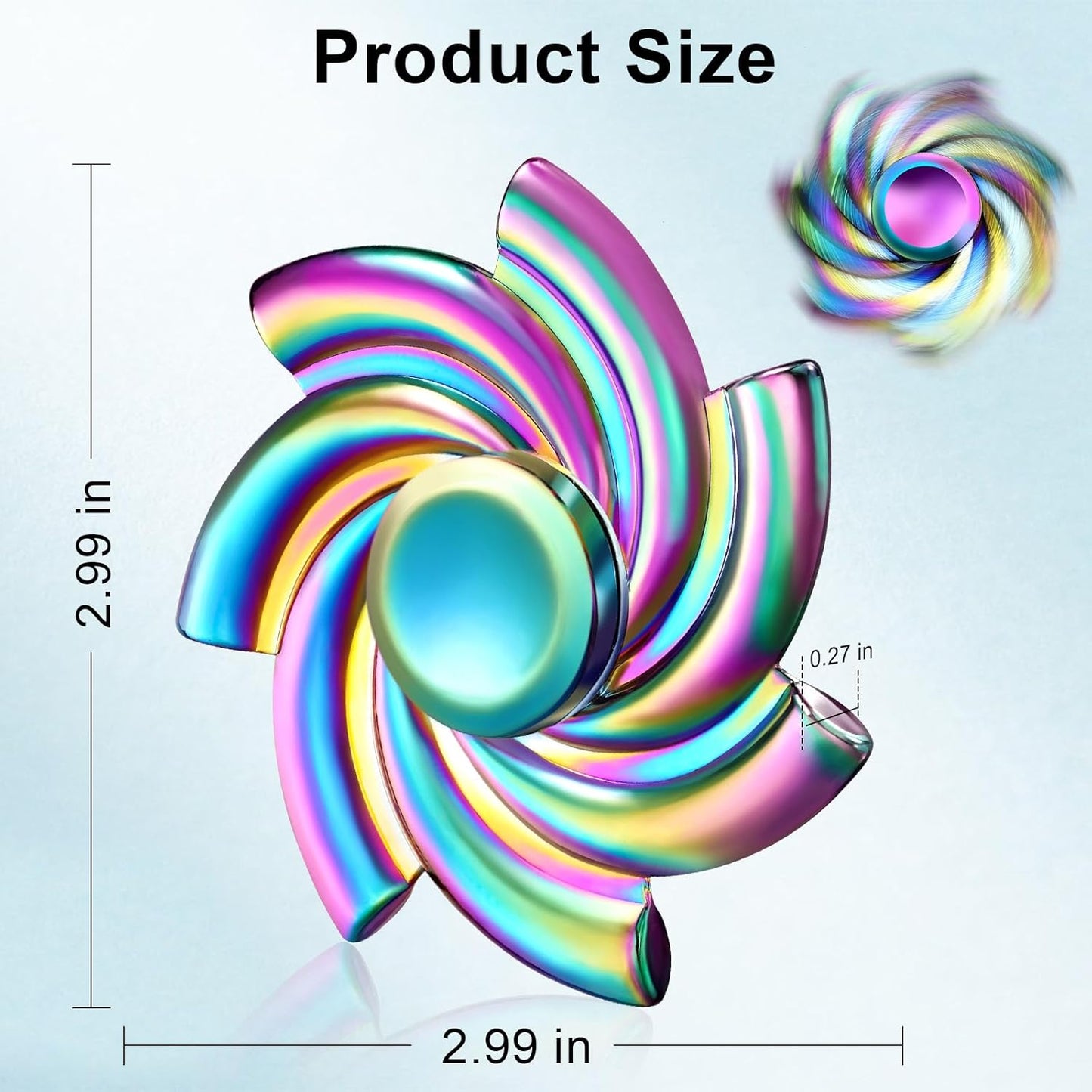 SCIONE Metal Fidget Spinner Gifts for Adults and Kids, Stress Anxiety ADHD Relief Figets Toy, Metal Anti-Anxiety Fidget Spinner Toy for Birthday Gifts Stocking Stuffers Classroom Prizes for Boys Girls