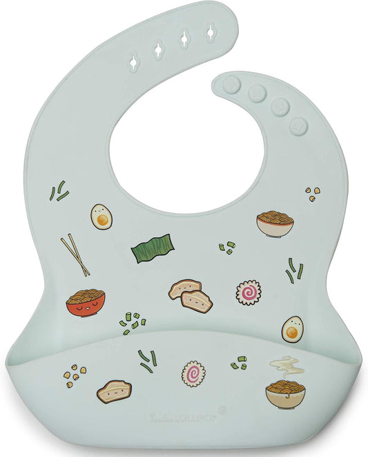 Loulou Lollipop Soft, Waterproof Silicone Feeding Bib for Babies and Toddlers