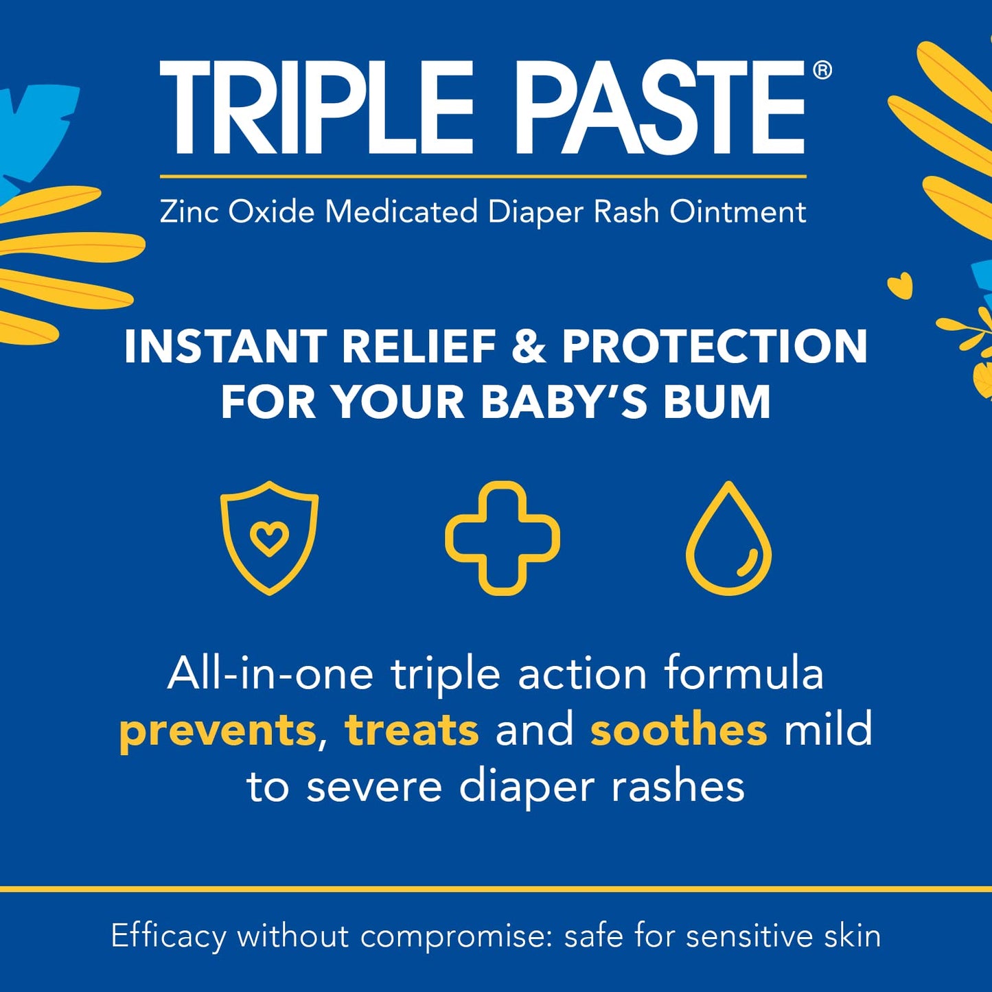 Triple Paste Gift Bundle: Diaper Rash Cream Ointment, 3X Max Strength, Multi-Purpose, 2oz Trio Kit