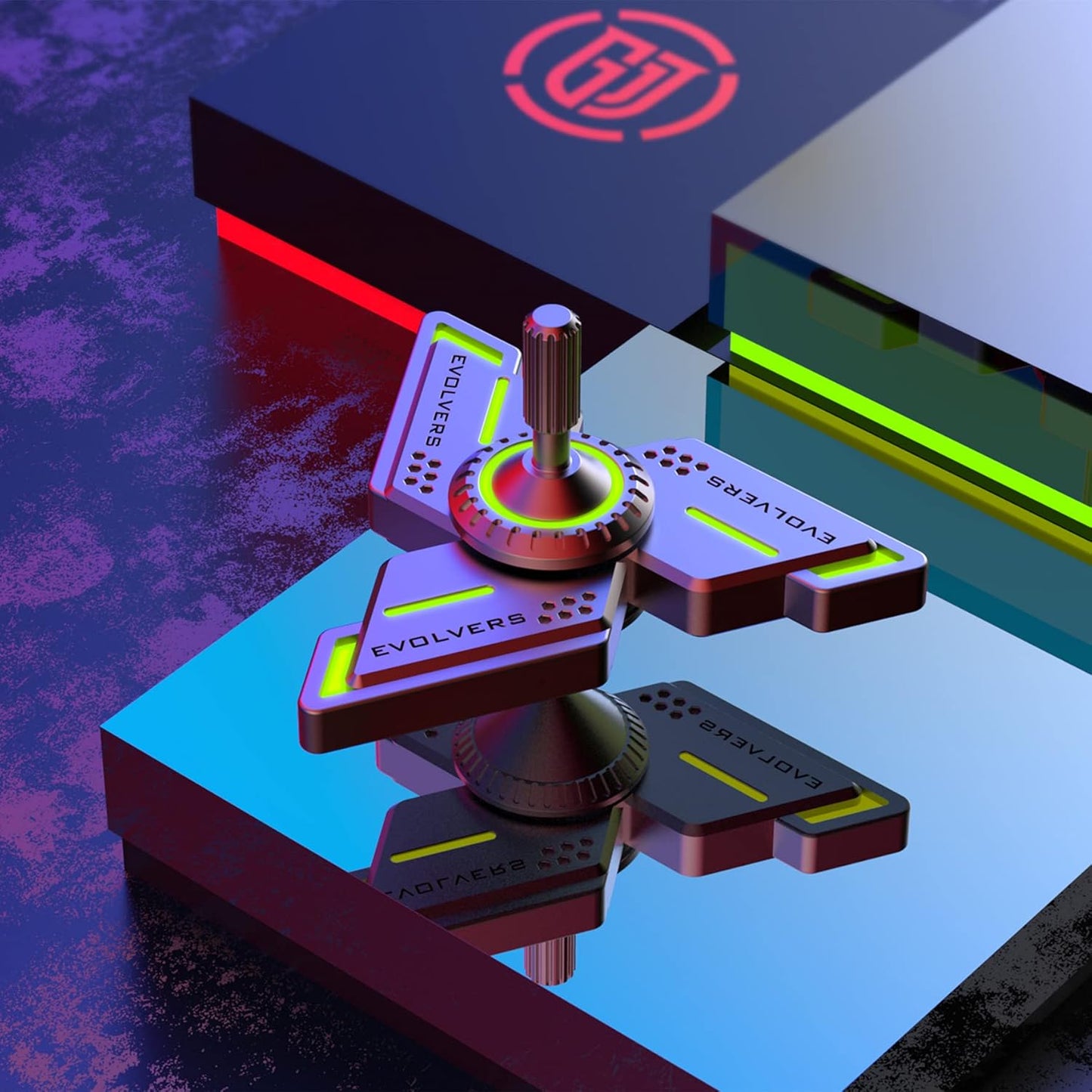 Cyclone Fidget Spinners,Gray Metal with Green Luminous, Durable High Speed Silent Bearing, Finger Hand Spinner,Relieve Stress & Anxiety,Toys/Gifts for Adults & Kids (DIY Accessories Included)