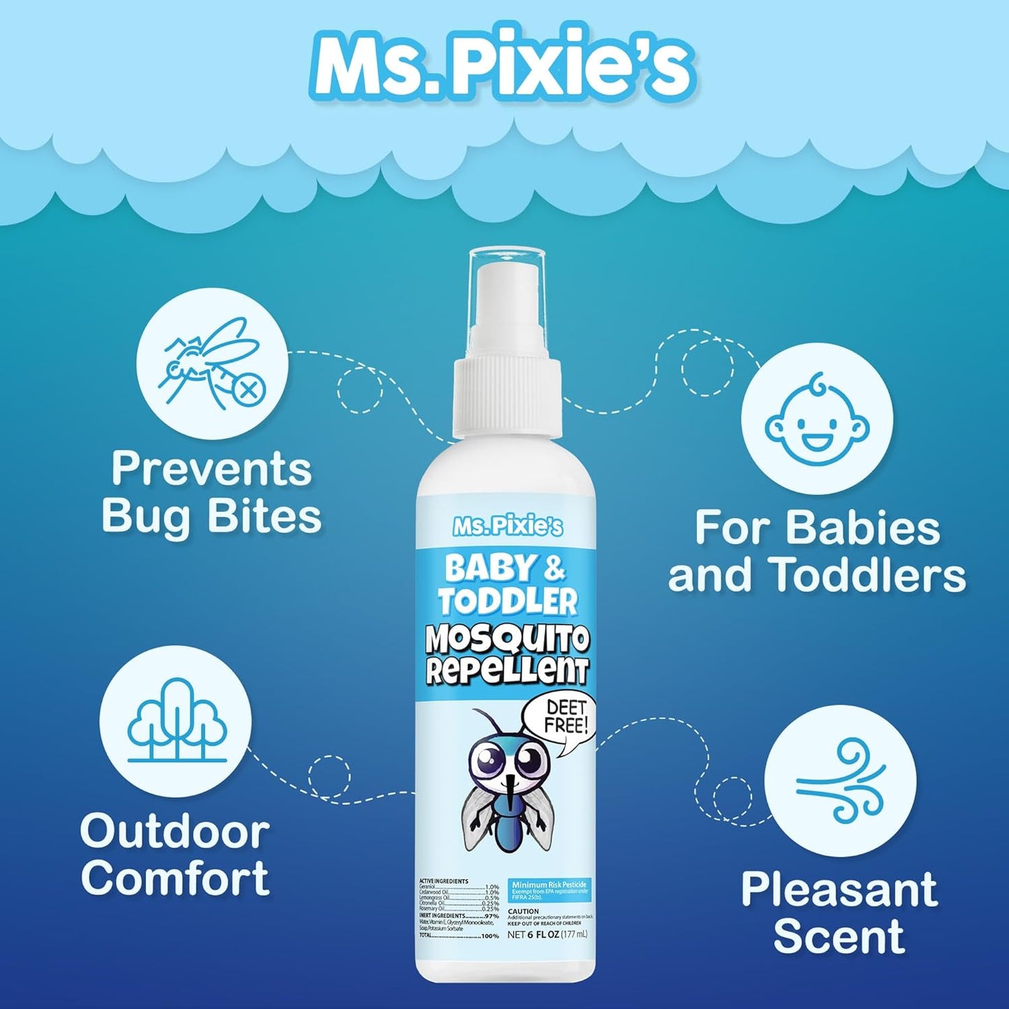 Ms. Pixie's Baby & Toddler Mosquito Repellent 6oz