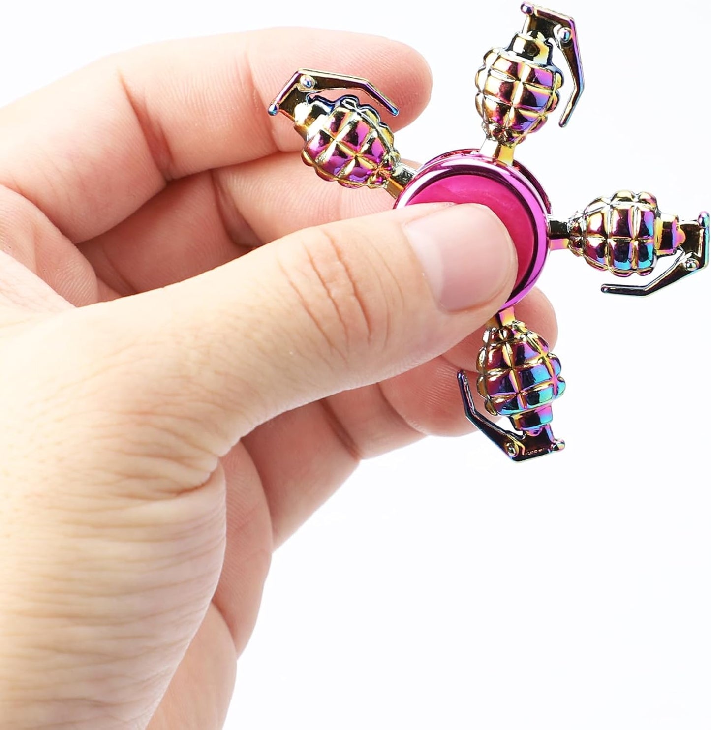 Fidget Spinners Set, Metal Desk Toys for Kids Adults Boys Girls, Hand Spinner Sensory Toys for Party Favors, Stocking Stuffers (3 Pack) (Style-1)