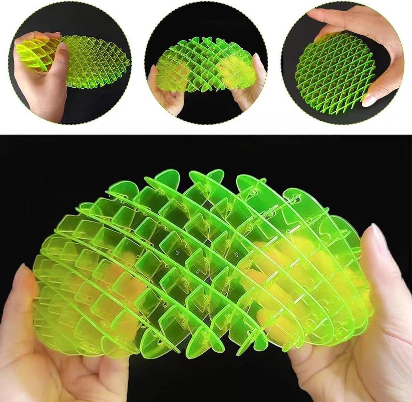 4P Fidget Worm Toy｜Sensory Slug Fidget Toy｜ Fidget Toy for Kids&Adults｜ Quiet EDC Resistance Fidget Toy ｜Funny Pocket Fidget Toy｜Sensory Stress Anxiety Relief Toys (Small)