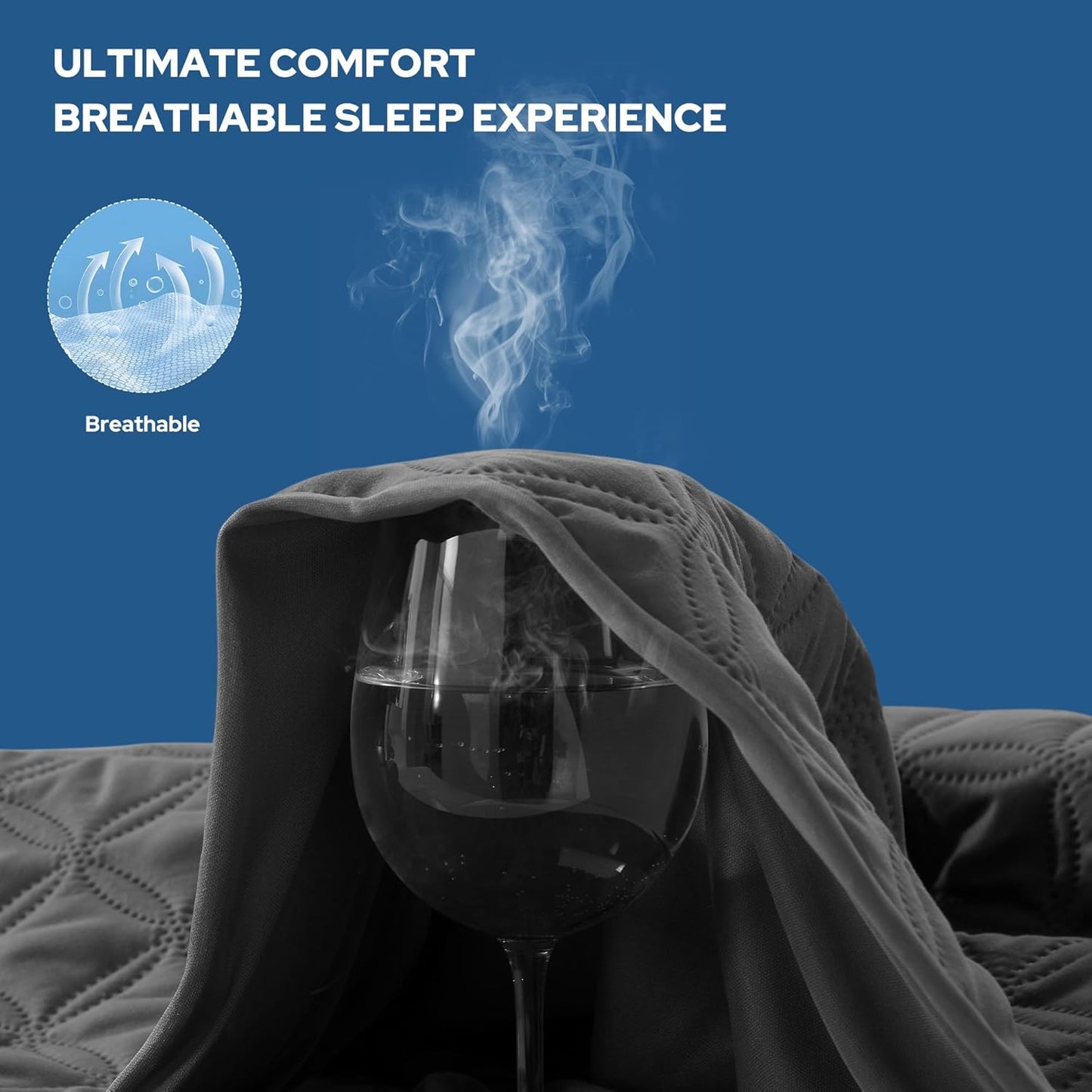 BEDLORE Waterproof Mattress Protector, Noiseless Full Size Mattress Pad with Deep Pocket Fitted Up to 6"-15", Soft Dirt-Proof Double Mattress Cover for College Dorm(Gray)