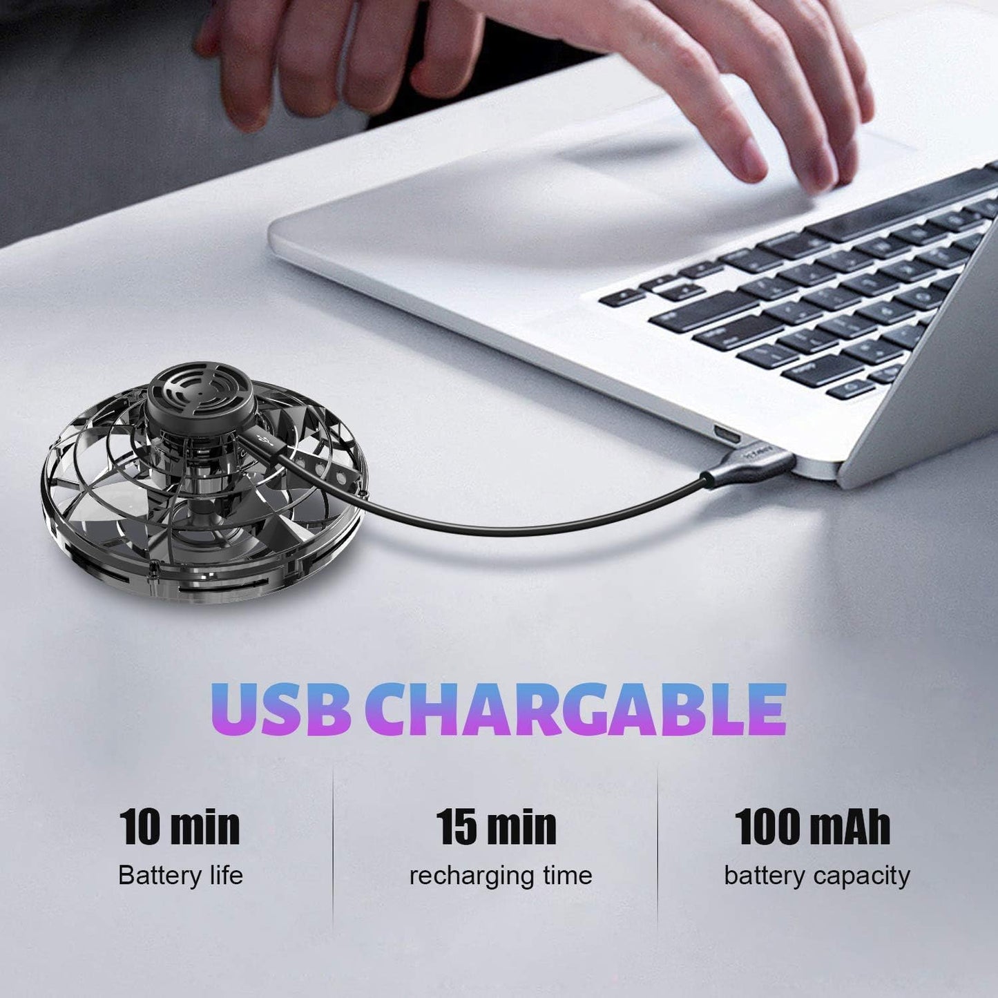 2024 New Flying Spinner Mini Drone Boomerang Cool Stuff Flying Fidget UFO Toys Exquisite Children's Toys Decompression Toy Delicate Gift Toys for Fidget Spinner Adults Cool Flying Toys (Red)