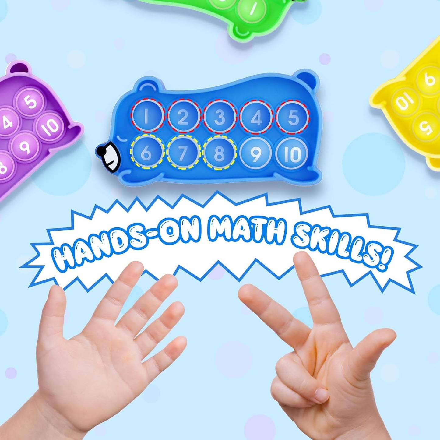 Ten-Frame Counting Toys,Math Manipulative for Elementary,Number Math Games, Montessori Educational Toy for Preschool Kindergarten Classroom Learning Activities Kids 3 4 5 Year Old