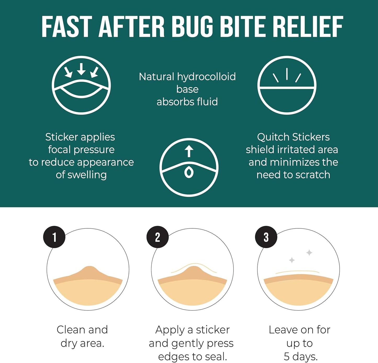 Quitch Mosquito Bite Relief Safari Animal Patches, Bug Bite Anti Itch Cream Alternative for Kids and Baby, Insect Bite Relief, After Bite Relief, Travel Essential for Summer Camp, Cruise and Outdoors