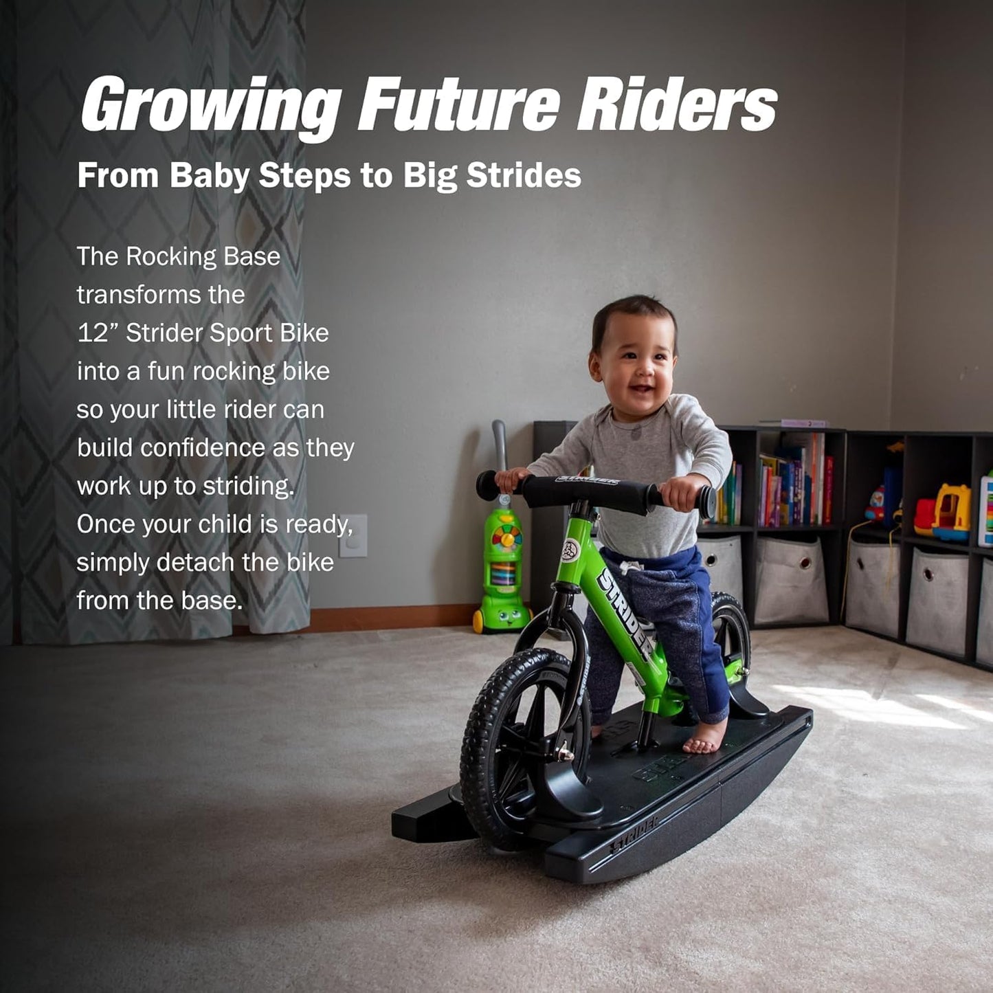 Strider 12” - Helps Teach Baby How to Ride a Balance Bicycle - for Kids 6 Months to 4 Years - Easy Assembly & Adjustments