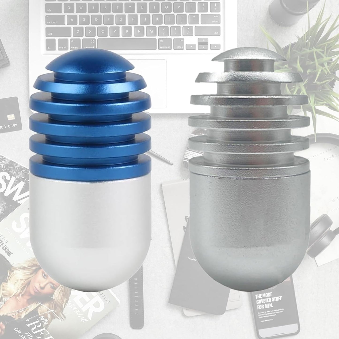 Fidget Toys Fidget Clicker Magnetic Metal Capsule Fidget Toys Fidget Slider, EDC Fidget Toy for Adults Teens, ADHD Anxiety Stress Relief Toys, Gift for Boyfriend, Husband and Father (Silver)