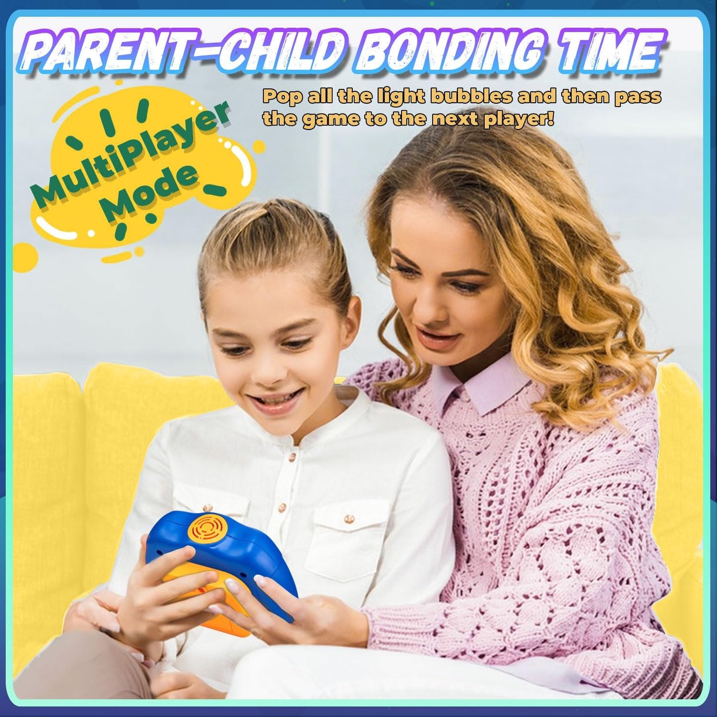 Quick Push Game for Kids 8-12,Pop Sensory Fidget Toys for Kids 6-12,Birthday Gifts for Boys and Girls (Blue)