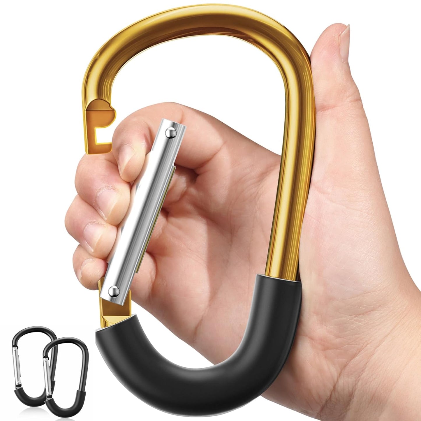 SURDOCA Stroller Hooks, 2Pcs Large Stroller Hooks for Bags, Universal Stroller Clips and Hooks, Mommy Hook for Stroller Heavy Duty, Stroller Accessories for Mom