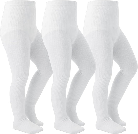Girls Tights Seamless Toddler Stockings Tights Soft Cotton Cable Knit Baby Girl Tights Leggings 4-12 Years
