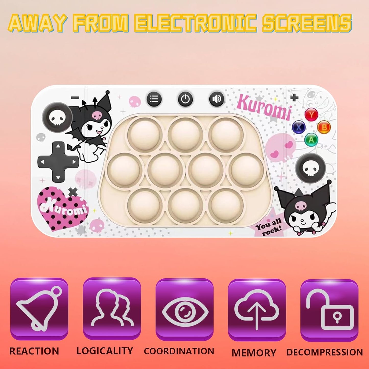 Creative Stress Relief Toys, Decompression Breakthrough Puzzle Pop Button Gopher Game Machine, Novelty Fidget Toys Party Favor Gifts for Kids Adults, Toy for 3+ Year Old (Spirit)