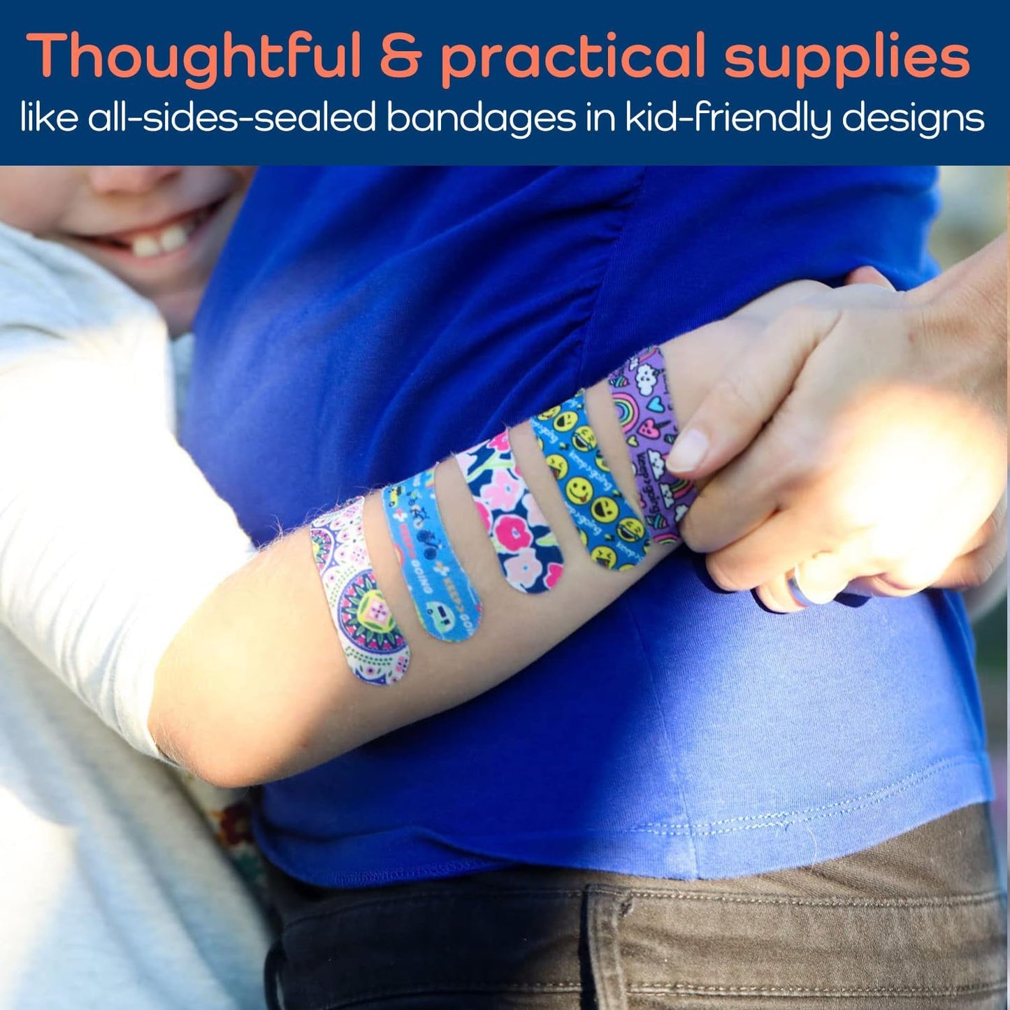 KeepGoing Large Home First Aid Kit for Kids – 270 Pc. for Car, Home, Dorm, & Boat with Latex-Free Bandages – 10 x 7 x 3.5 in. Travel First Aid Kit (Woodland)