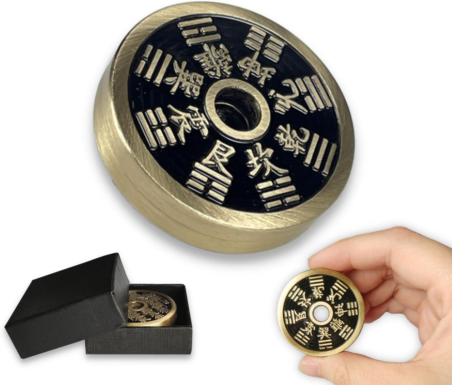 Haptic Coin Fidget Slider Fidget Coins EDC Fidget Lucky Coin Metal Fidget Toys for Adults ADHD Birthday Gift