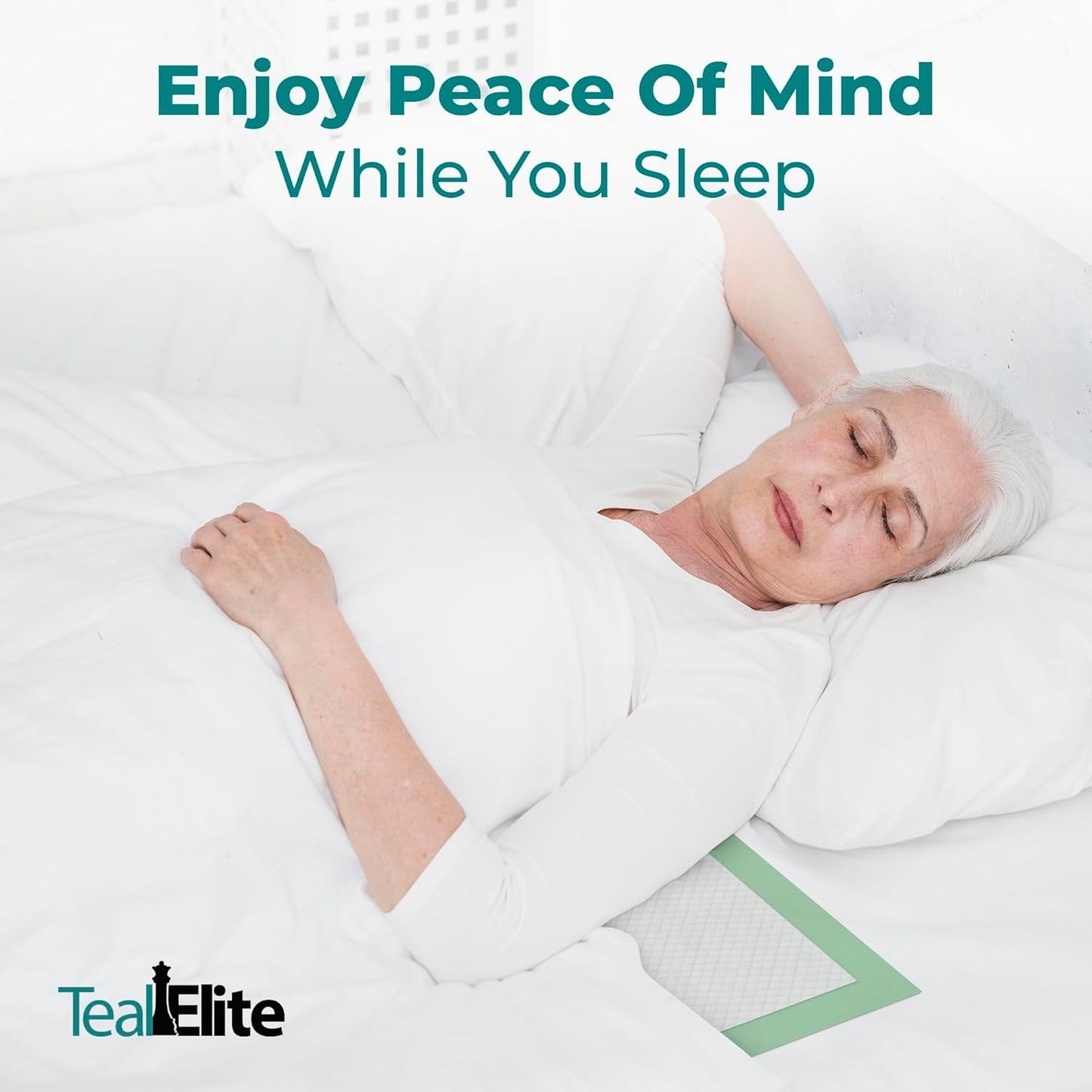 Teal Elite Chucks Pads Disposable Adult 36 x 36, 50 Count - Extra Large Bed Pads Disposable Adult, Super Absorbent Incontinence Bed Pads, Puppy Pads, Pee Pads for Adults, Great for Babies & Pets