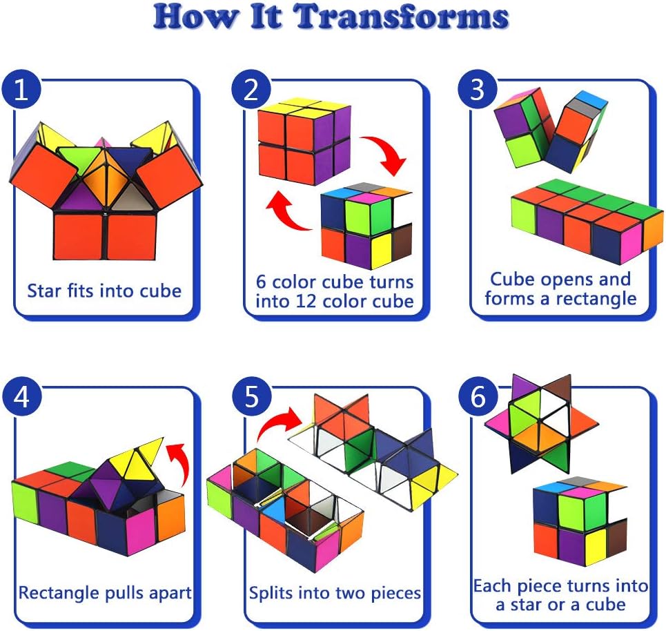 Star Cube Magic Cube Set, 2 in 1 Yoshimoto Cube for Kids and Adults, Toy for Boys and Girls Ages 8-12