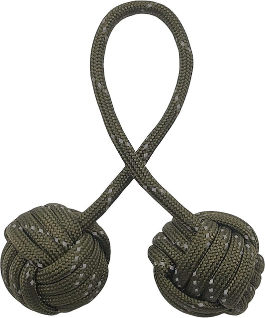 Fidget Beads Skill Toys, Fidget Toys, Parachute Cord and Steel Beads Handmade Fidget Beads, Beginners Worry Beads, Portable EDC Leisure Toys (Grey Brown)