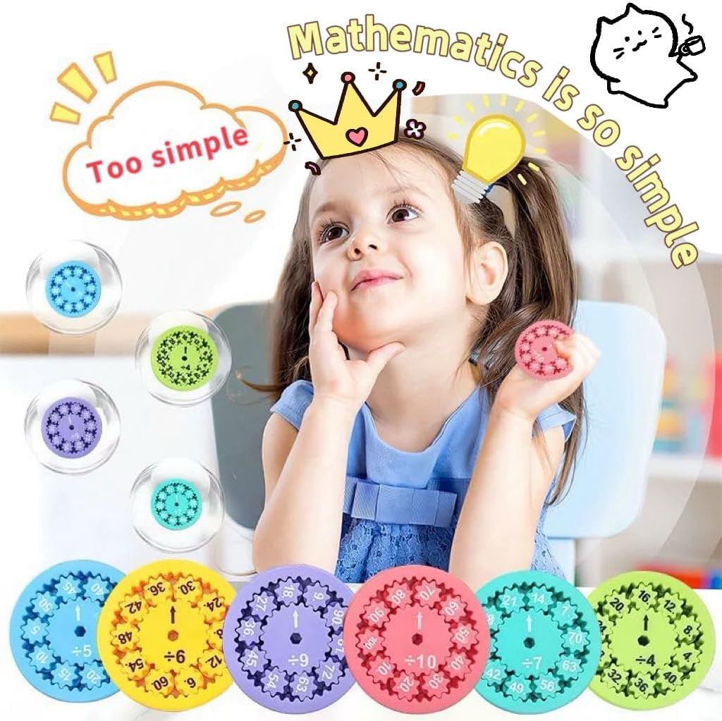 Math Fidget Spinner, Numbers Addition&Subtraction, Multiplication&Division Fidget Spinner, Fidget Learning Game Toy ,Math Game for Learning & Education Toys (9Pcs(Addition & Subtraction))