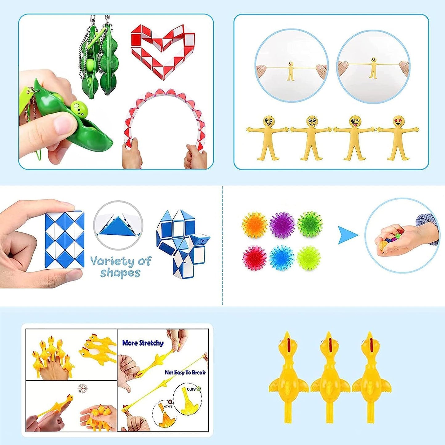 Fidget Toys Pack, 30 Pcs Sensory Fidget Toy Set, Stress Anxiety Relief Toys Set for Kids and Adults with ADD, OCD, Autism, Party Favors Best Gifts for Kids on Weekdays, Holidays, or Birthdays.