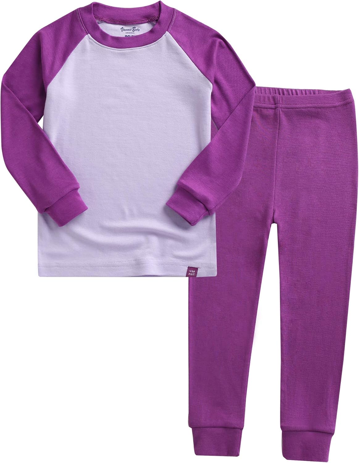 VAENAIT 6M-12Y Toddler Toddler Kids Toddler Girls Boys Soft Comfy Modal Tencel Solid Raglan Sleepwear Pajamas Pjs 2pcs Set