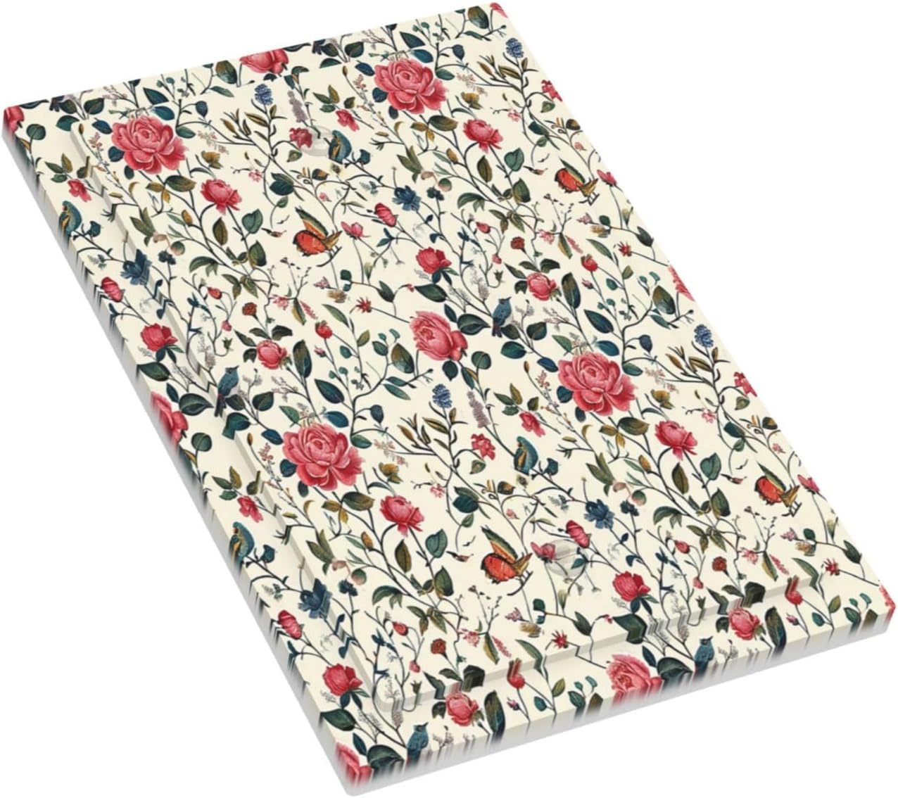 Light Switch Cover Plate Vintage Flowers Rose Leaf Bird Butterfly 1 Gang No Device Blank Electrical Wall Plates Faceplate Decorative Switch Plate for Bedroom living Room Decor