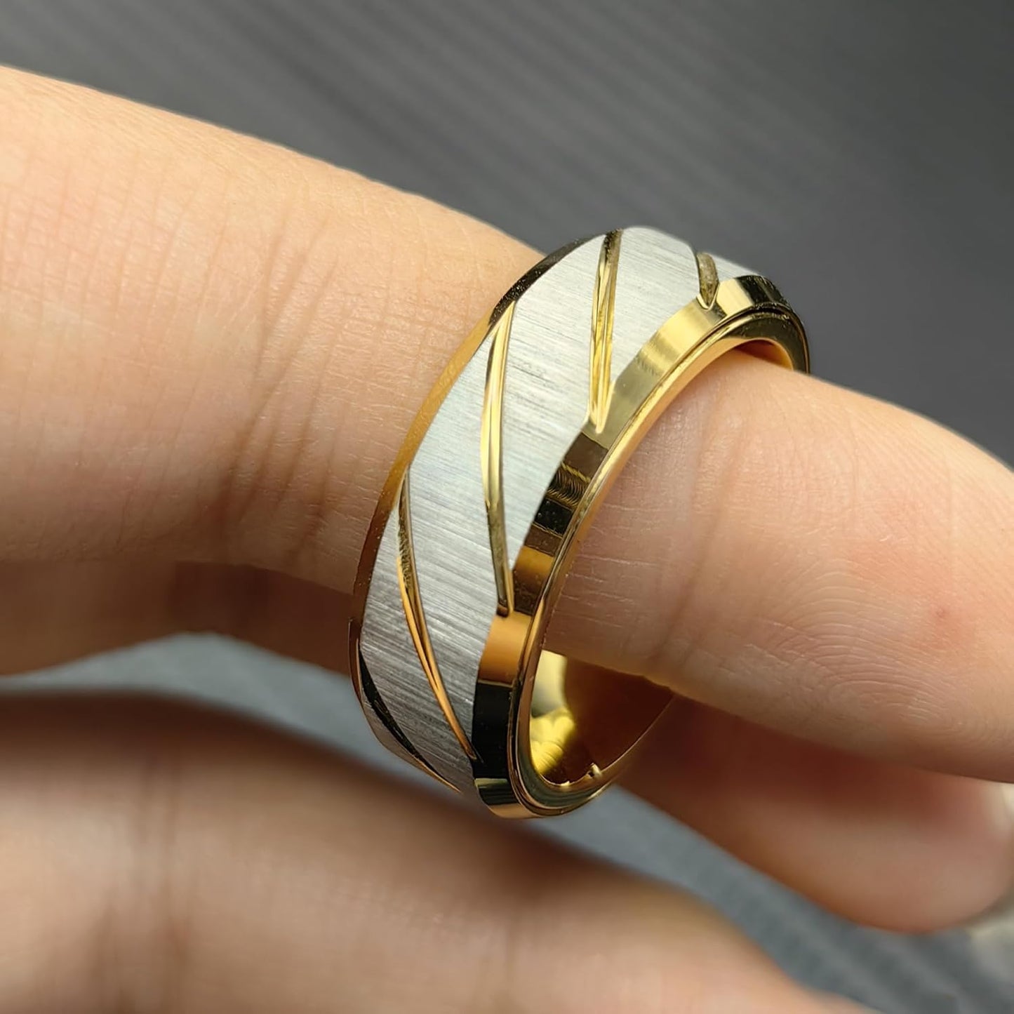 EDC Fidget Slider Fidget Toy Adult Stress Relief Metal Ratchet Ring Jewelry ADHD Recreational Fidget Toy Tactile Coin (Golden, 14)