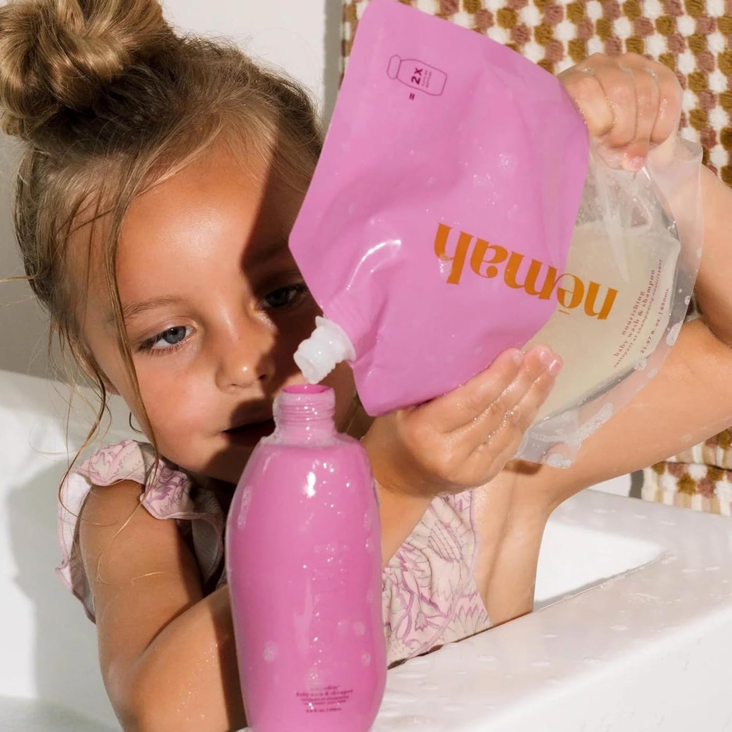 Nemah - 2-in-1 Baby Soap and Shampoo Refill - Tear-Free Baby Body Wash and Shampoo with Actismart Chamomile, Jojoba Oil, & Activera Aloe - Vegan & Cruelty-Free - 21.97 fl. oz.