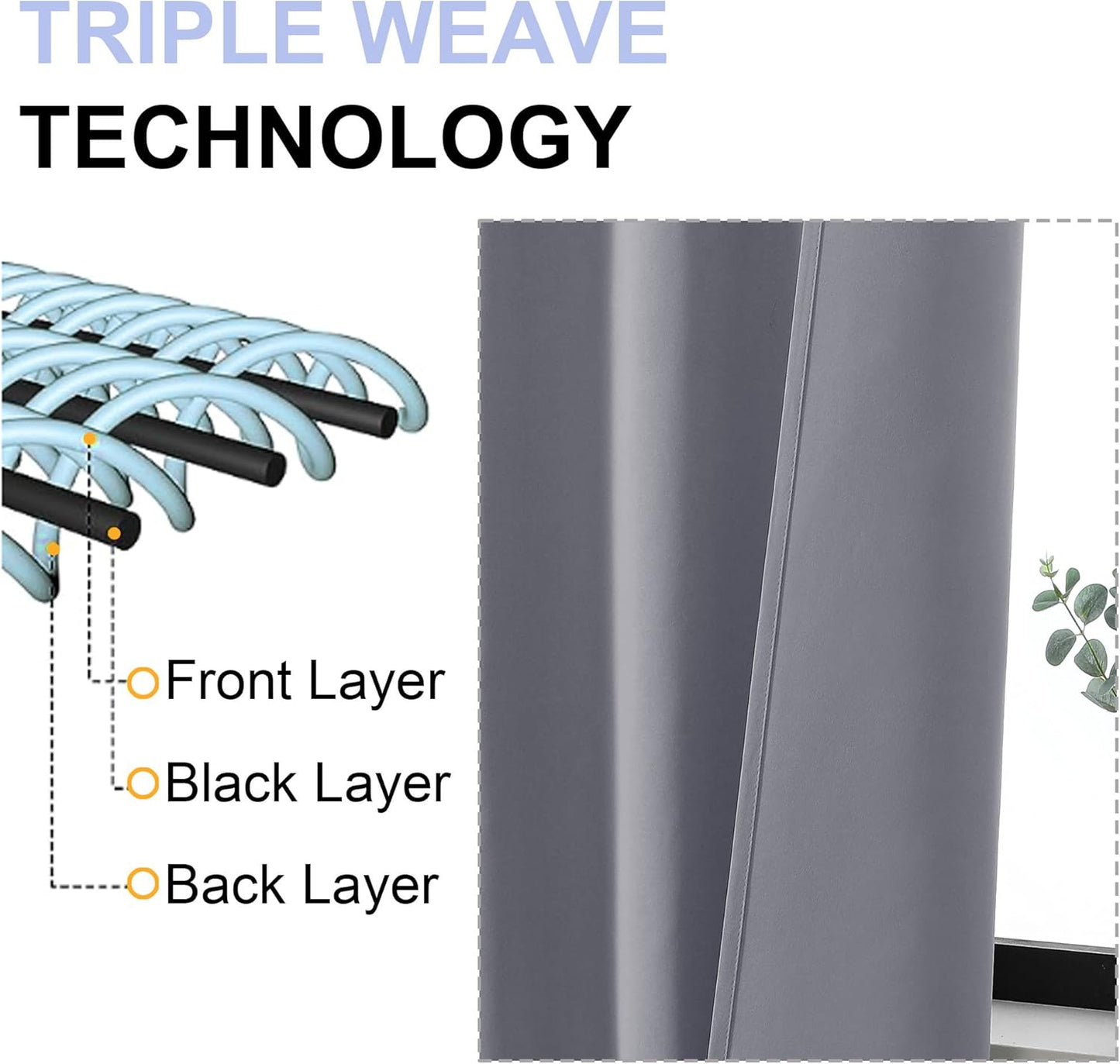 Simplebrand Ava Silver Grey Short Blackout Curtains for Bedroom 54 Inches Long 2 Panels, Solid Thermal Insulated, Energy Saving Window Treatment Curtains Blackout Drapes, W40 x L54 Inch, Silver Grey