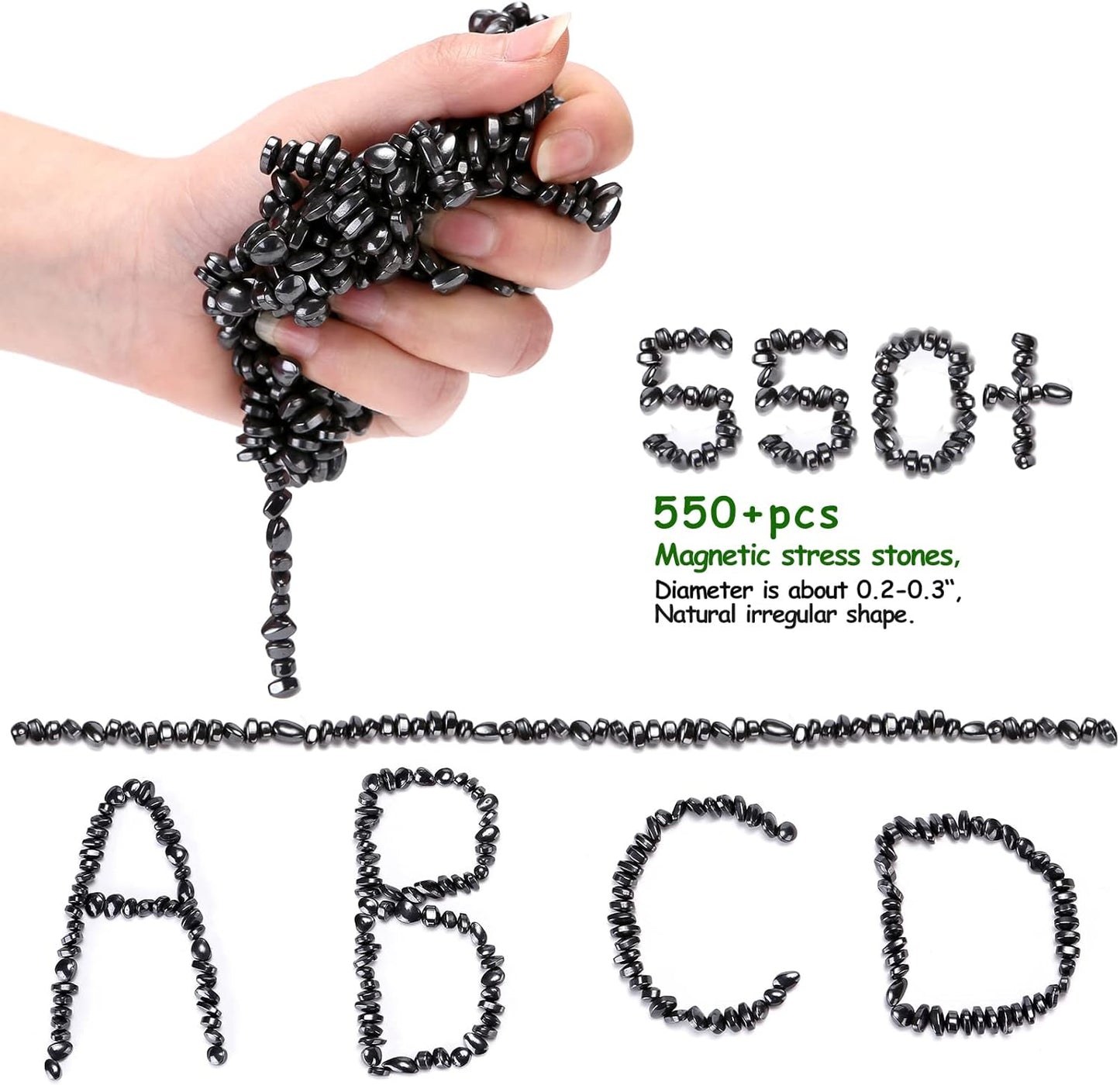 550 PCS Magnetic Ferrite Stones Toys Magnet Crags Ferrite Balls Putty, Magnet Gadgets Seriously Satisfying Office Desk Fidget Toys for Adults Gift