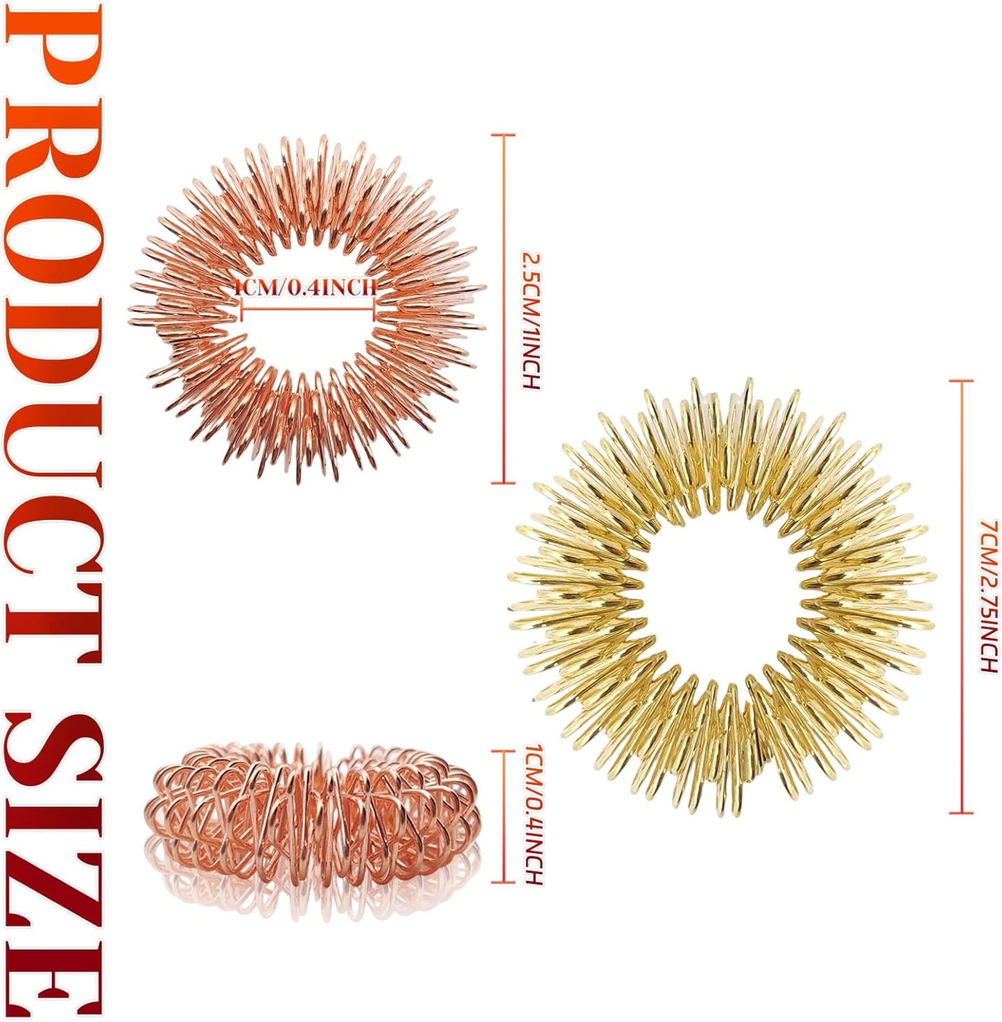 12 Pieces Fidget Rings and Fidget Bracelet Acupressure Rings Sensory Rings Trichotillomania Fidget Toys Spike Ring Fidget Stress Relief Toys Set for Adults, Silent Stress Reducer