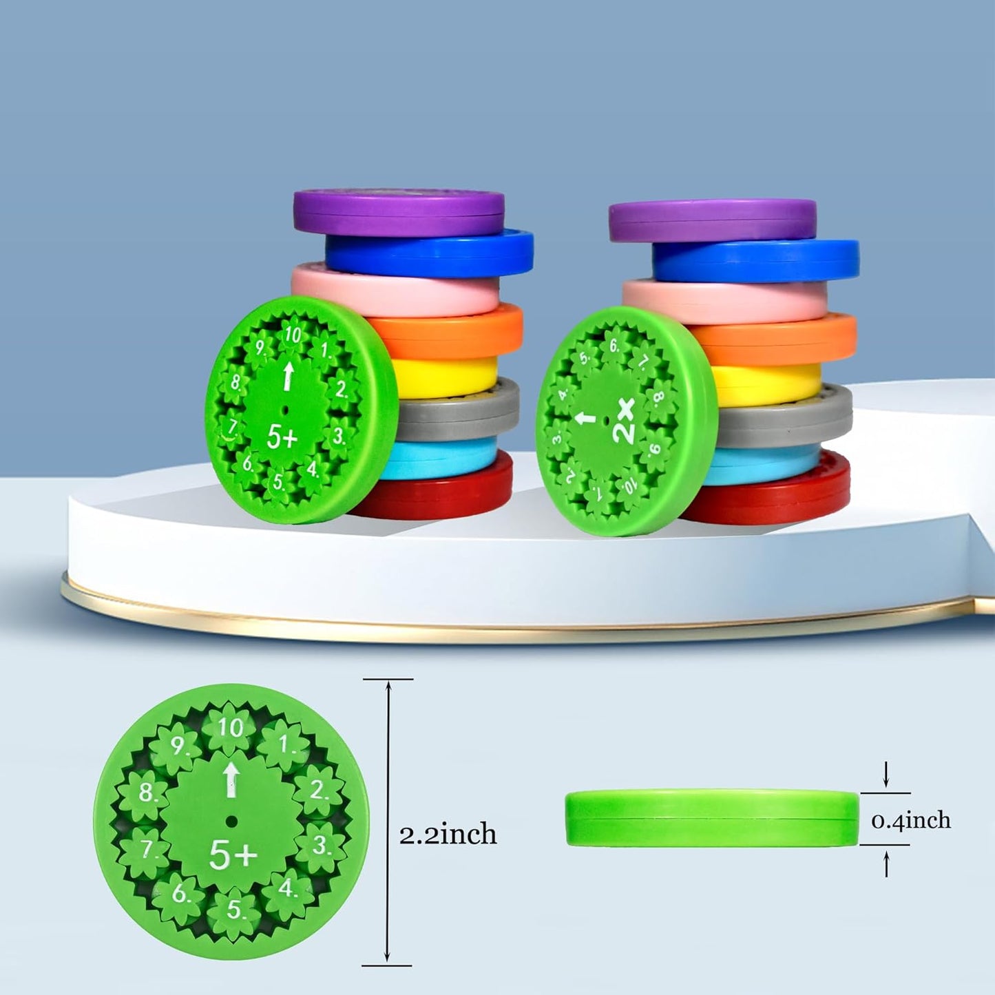 18 Pcs Math Fidget Spinner Math Facts Fidget Toys Fidget Spinners,Fun Early Education Math Fidget Spinners Gmaes,Fidget Spinner Learning Math Fidget Toy Game for Kids (Combination)