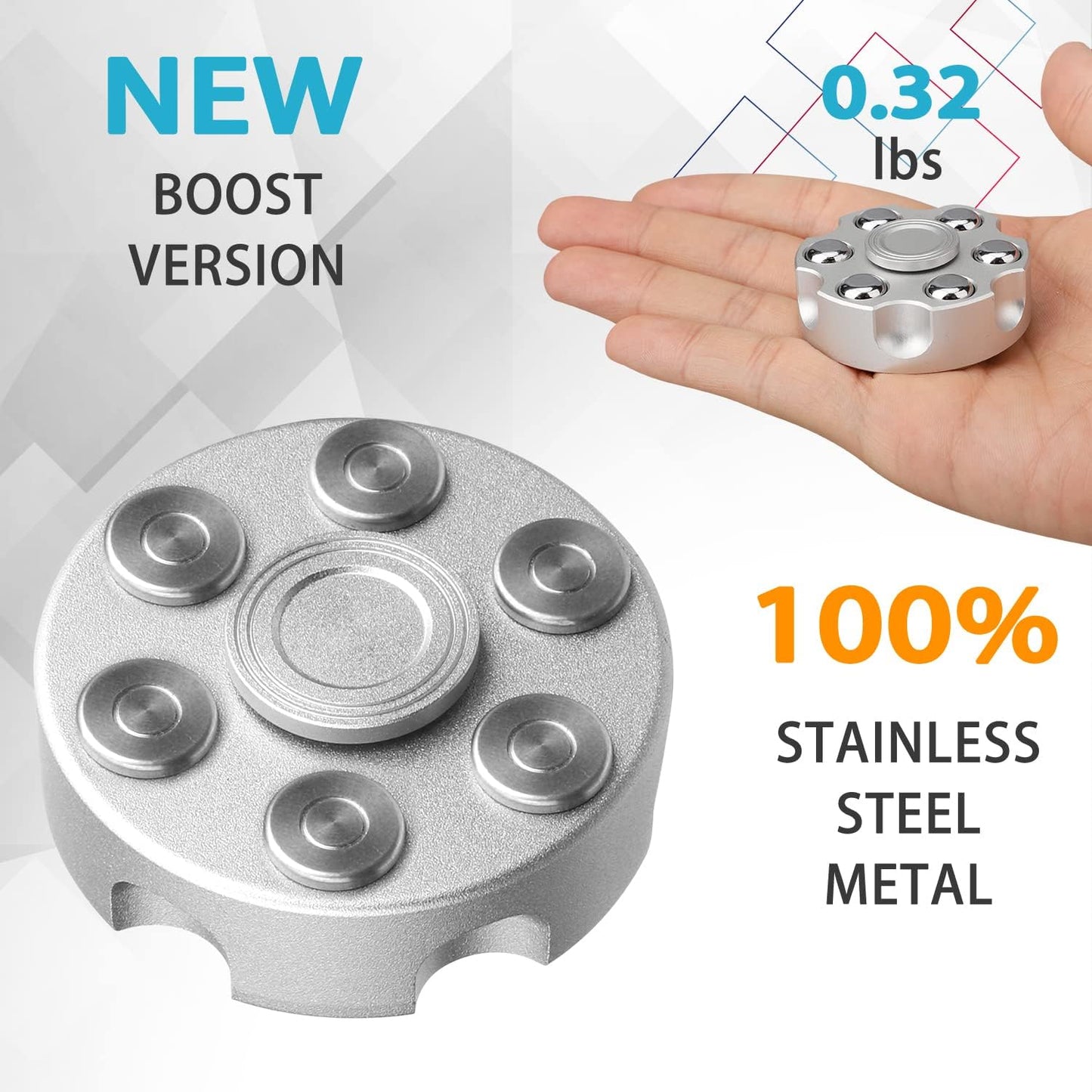 Desk Fidget Spinner Chain, Fidget Toy Metal, Infinity Cube Spinner Gift For Kids and Adults, Sensory Toy, Heavy Duty Cool Hand Finger Spinner Desk Toy, Party Favors Goody Bag Fillers Stocking Stuffers