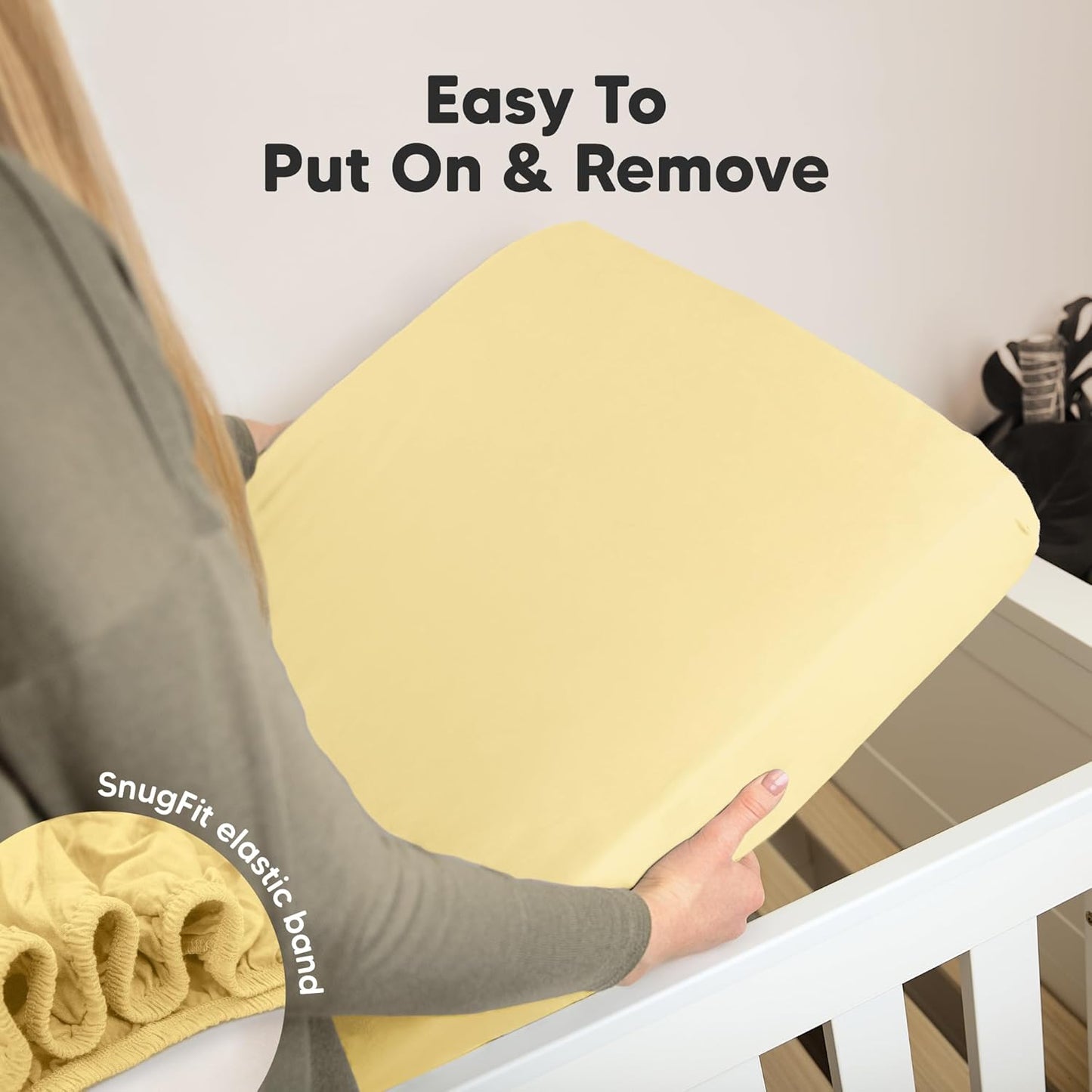 KeaBabies 2-Pack Organic Crib Sheets for Boys, Girls - 52x28 Fitted Crib Mattress Sheet Neutral, Breathable Jersey Cotton Cover for Baby Bed, Toddler Mattress, Soft & Cute Prints (Sunshine)