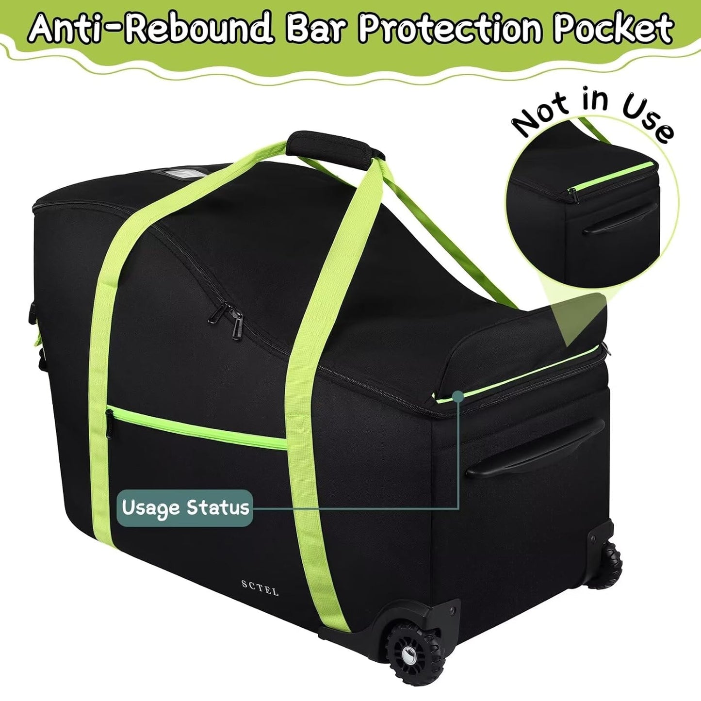 Baby Car Seat Travel Bag Fit Chicco Keyfit 35 and Anti-rebound Bar Base, Doona Car Seat Stroller and Base, Nuna Pipa Travel Bag, Infant Car Seat Bags for Air Travel, Doona Travel Bag