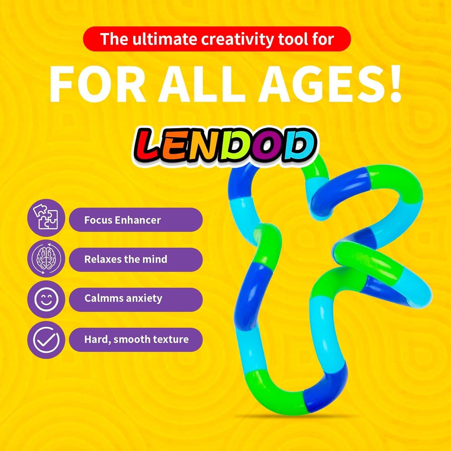 (20-Pack) Quiet Fidgets for Classroom Kids Silent ADHD, Brain Imagination Tools Multicolored Fidget Twist Toys, Relaxation Therapy & Stress Relief Education Toys - Gift for Teens and Adults