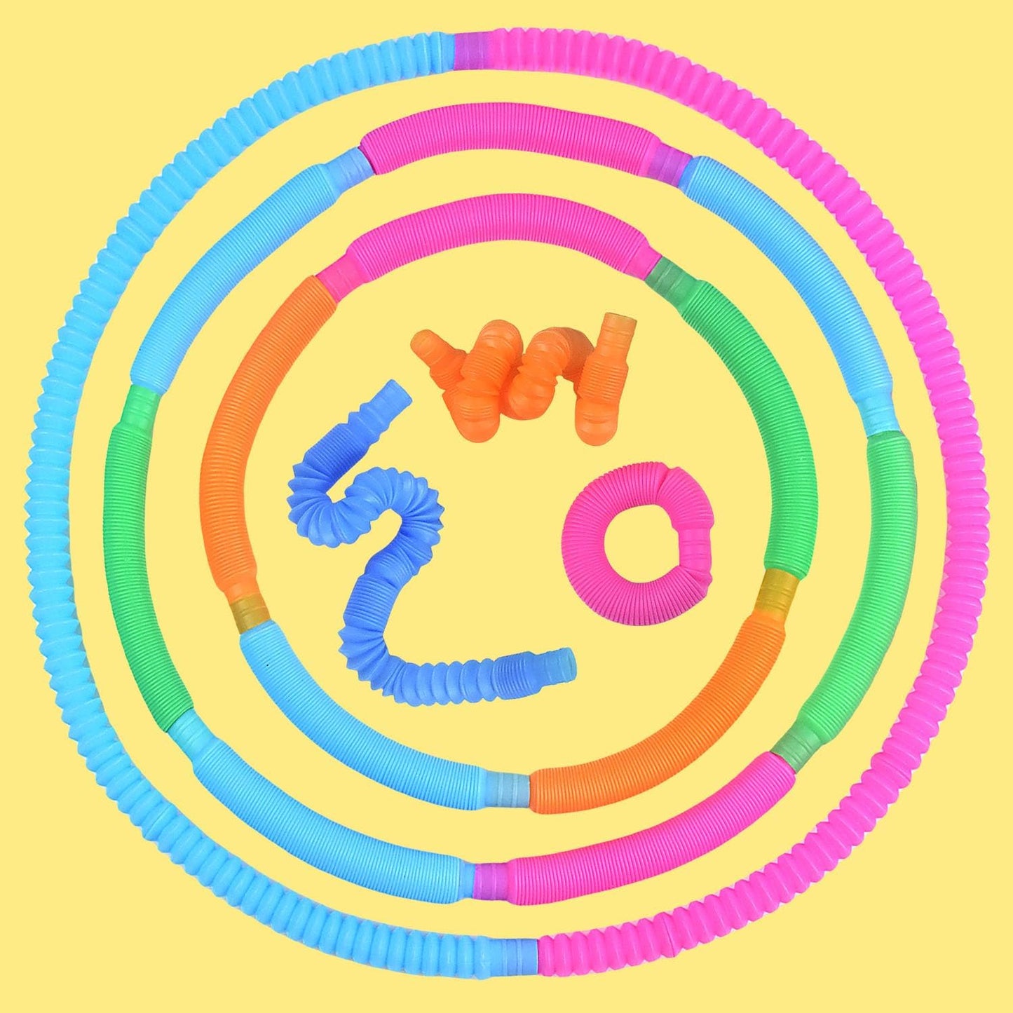 24Pack Pop Tubes Sensory Toys, Fidgets Toys & Party Toys for Kids, Fine Motor Skills Learning Toddler Toy, Perfect Preschool Boy Girl Gifts Creative, Autism and Anxiety Disorders for Kids.