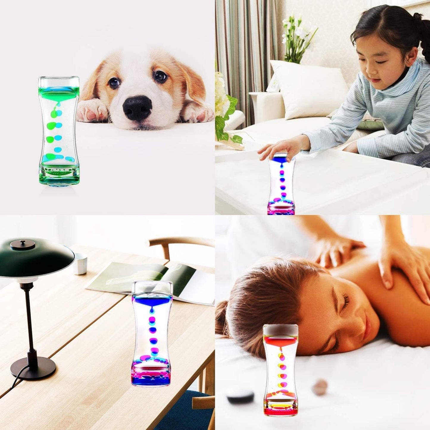 Liquid Motion Bubbler Sensory Timer, 2 Minute – Big Calming Sensory Bubble Toy for Kids with Autism ADHD Anxiety or Special Needs (Single Pack)